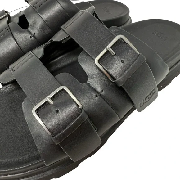 Ugg Men’s Size 13 Capitola Buckle Slides Black NWT